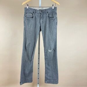 Vans 29 x 30 Distressed Straight Leg Streetwear Jeans Grey Size Rugged Cowboy